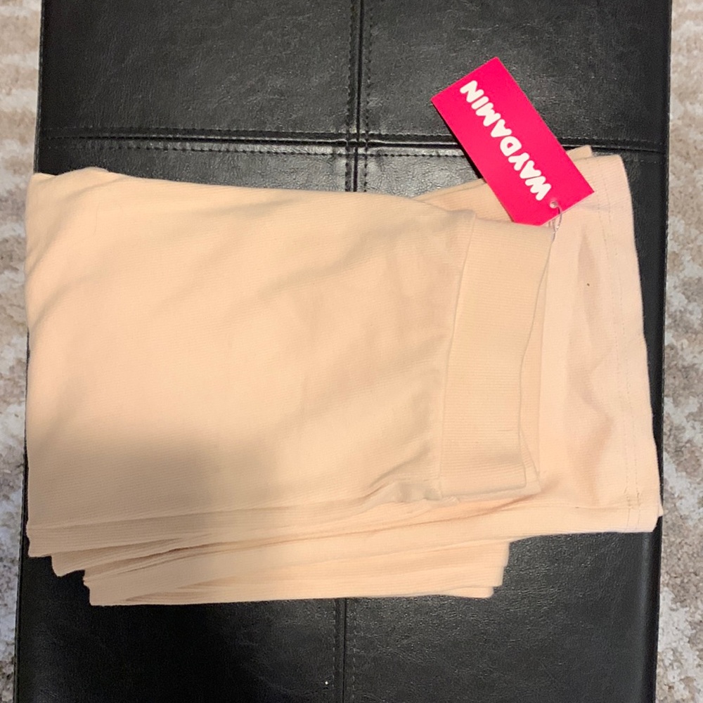 Nude flare pants